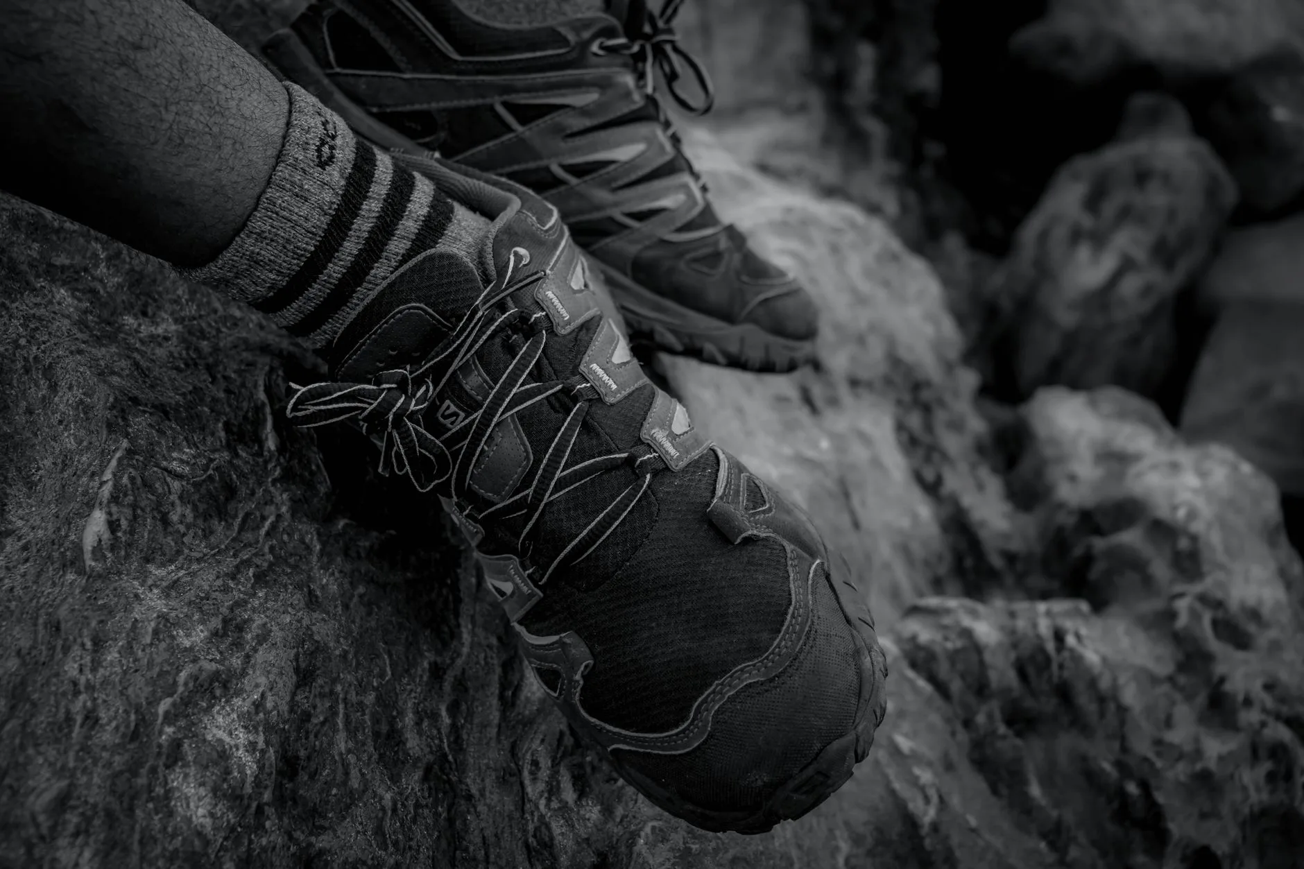 Hiking socks and boots chosen to prevent blisters